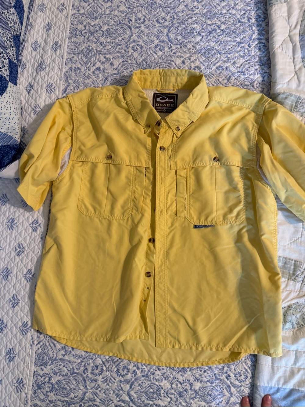 Drake Yellow Short-Sleeve Utility Shirt Jacket